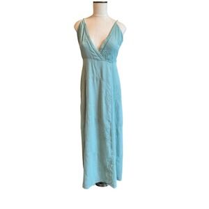 ASTR The Label Light Green Embroidered Wrap Maxi Dress SM Cottage Core‎ Fairy